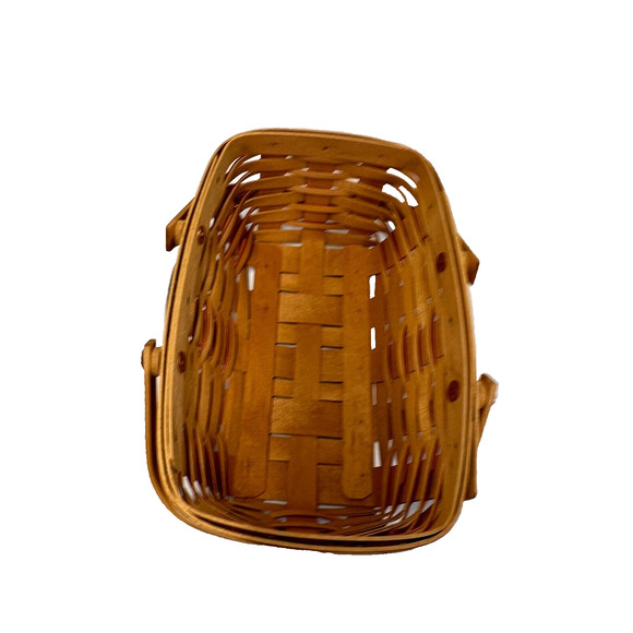 1999 Longaberger Heartland Woven Memories Basket w/Protector 10"L x 6"W x 4"H - Picture 2 of 3